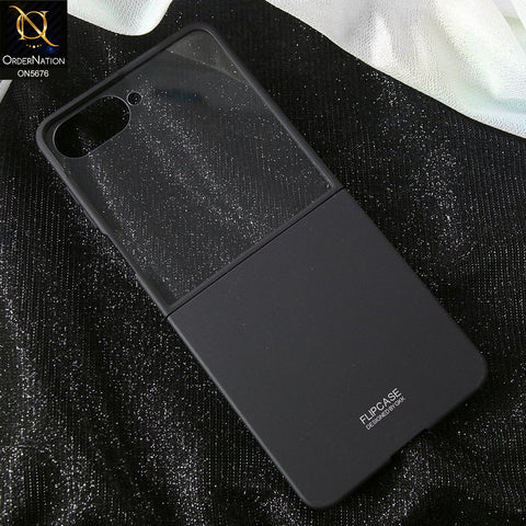 Samsung Galaxy Z Flip 7 Cover - Black - New High Quality Pc Shell Case With Back Screen Glass Protection Designed By GKK