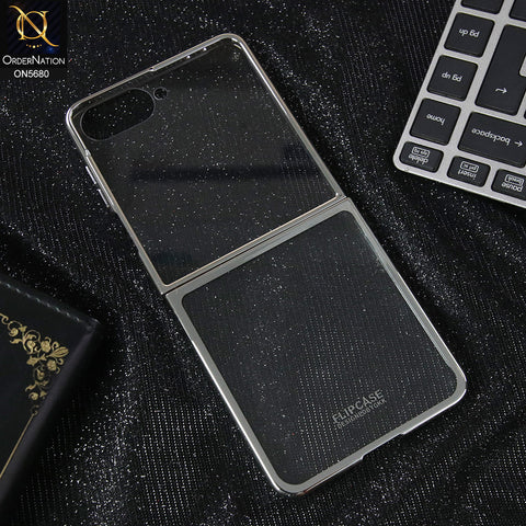 Samsung Galaxy Z Flip 7 Cover - Silver - New Premium  Pc Shell Case With Separate Tempered Film And Glass Protecttion Designed By GKK