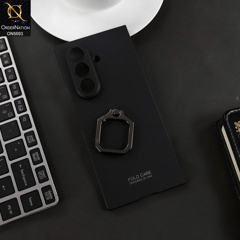 Samsung Galaxy Z Fold 7 Cover - Black - New Premium Quality Pc Shell Case With Ring Designed By GKK