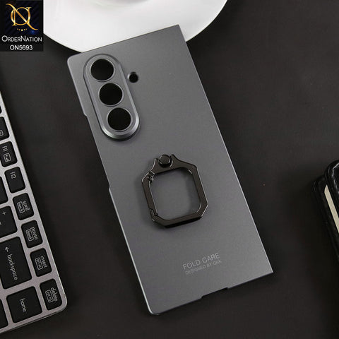 Samsung Galaxy Z Fold 7 Cover - Gray - New Premium Quality Pc Shell Case With Ring Designed By GKK