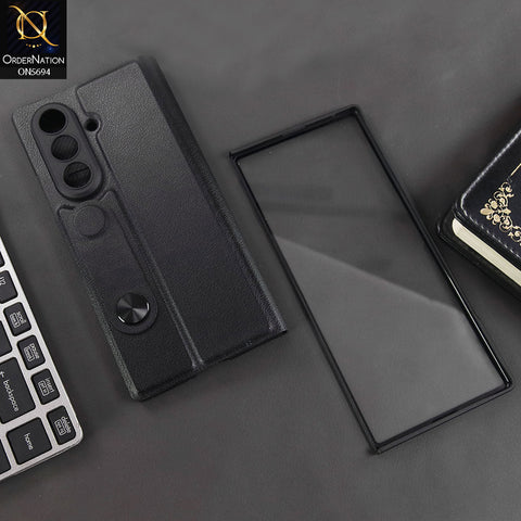 Samsung Galaxy Z Fold 7 Cover - Black - New Premium Quality Slim Flip Case With Card Holding Options Designed By GKK