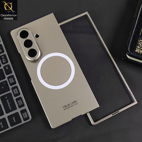 Samsung Galaxy Z Fold 7 Cover - Golden - New Premium Quality Pc Shell Case With Magsafe Designed By GKK