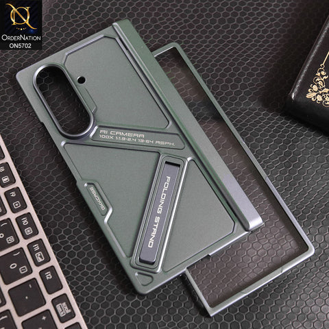 Samsung Galaxy Z Fold 7 Cover - Green - New Premium Quality Pc Shell Case With KickStand Designed By GKK