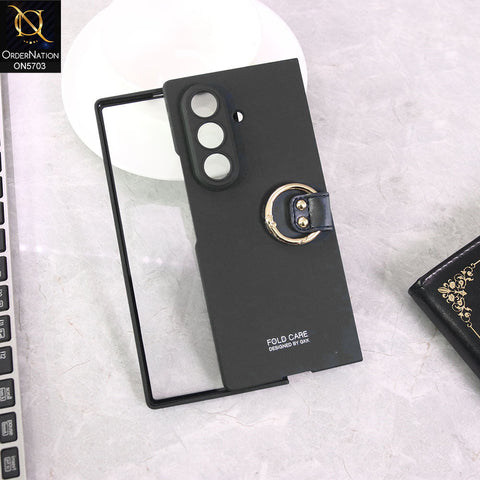 Samsung Galaxy Z Fold 7 Cover - Black - New Premium Quality Pc Shell Case With Ring Designed By GKK