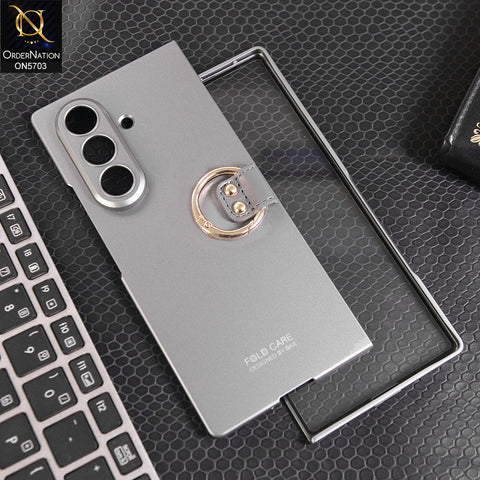 Samsung Galaxy Z Fold 7 Cover - Gray - New Premium Quality Pc Shell Case With Ring Designed By GKK