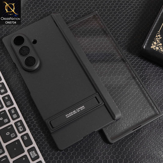 Samsung Galaxy Z Fold 7 Cover - Black - New Premium Quality Pc Shell Case With Sepaarte Tempered Film Designed By GKK