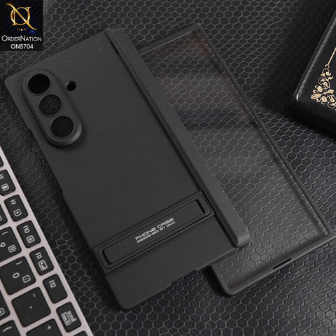 Samsung Galaxy Z Fold 7 Cover - Black - New Premium Quality Pc Shell Case With Sepaarte Tempered Film Designed By GKK