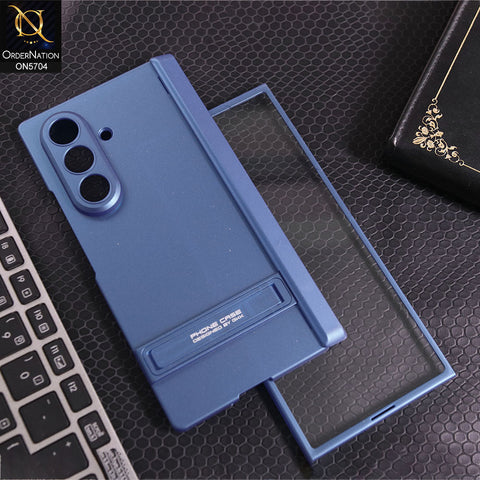 Samsung Galaxy Z Fold 7 Cover - Blue - New Premium Quality Pc Shell Case With Sepaarte Tempered Film Designed By GKK