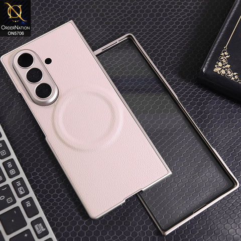 Samsung Galaxy Z Fold 7 Cover - Golden - New Premium Quality Pc Shell Case With Built-in Magsafe Designed By GKK