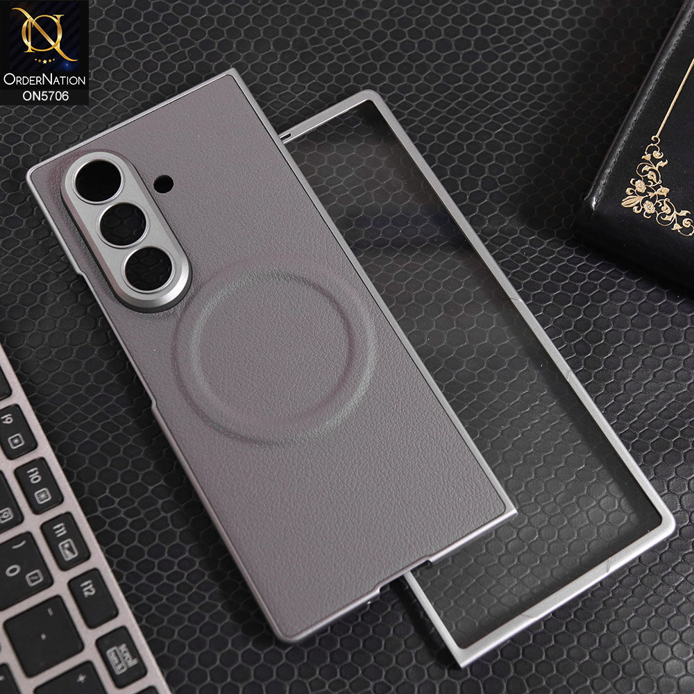 Samsung Galaxy Z Fold 7 Cover - Gray - New Premium Quality Pc Shell Case With Built-in Magsafe Designed By GKK