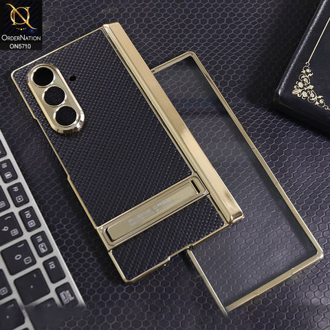 Samsung Galaxy Z Fold 7 Cover - Black - New Premium Quality Pc Shell Case Textured And Metal Camera Protection Options Designed By GKK