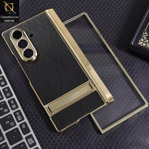 Samsung Galaxy Z Fold 7 Cover - Black - New Premium Quality Pc Shell Case Textured And Metal Camera Protection Options Designed By GKK