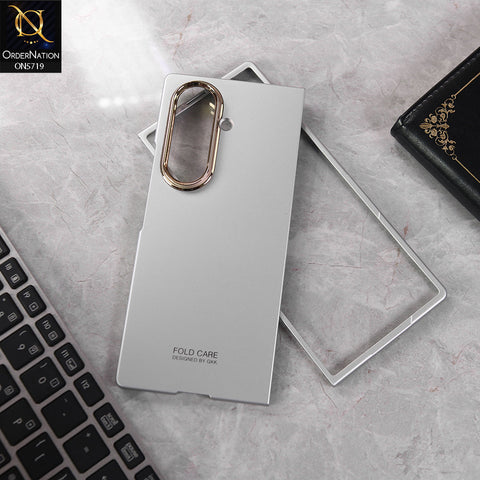 Samsung Galaxy Z Fold 7 Cover - Silver - New Premium Quality Pc Shell Case With Separate Tempered Film Designd By GKK