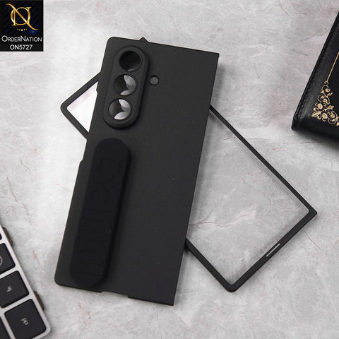 Samsung Galaxy Z Fold 7 Cover - Black -New Premium Quality Pc Shell Case With Strap For Holding Options Designed By GKK