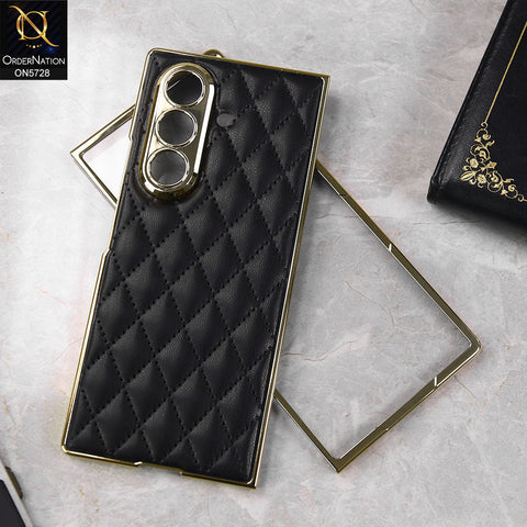 Samsung Galaxy Z Fold 7 Cover - Black - New Premium Quality Pc Wooven Puffer Shell Case Designed By GKK