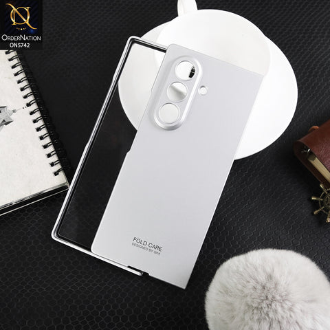 Samsung Galaxy Z Fold 7 Cover - Silver - New Premium Quality Pc Shell Case With Sepaarte Tempered Film Designed By GKK