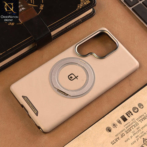 Samsung Galaxy S25 Ultra Cover -  Gray - New Premium RIMBMAX High Quality Leather Textured  Case With KickStand Soft Case