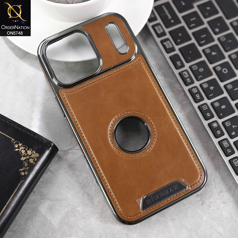 iPhone 17 Pro Max Cover - Brown - New Premium RimbMax High Quality Leather  Case
