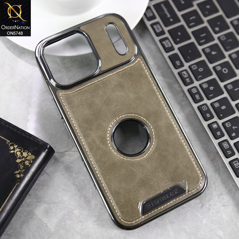 iPhone 17 Pro Max Cover - Gray - New Premium RimbMax High Quality Leather  Case