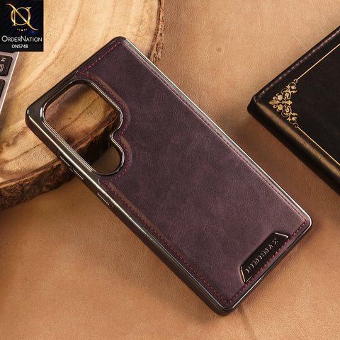 Samsung Galaxy S25 Ultra Cover -  Purple - New Premium RimbMax High Quality Leather  Case