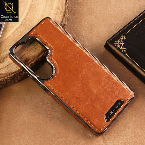 Samsung Galaxy S26 Ultra Cover -  Brown - New Premium RimbMax High Quality Leather  Case