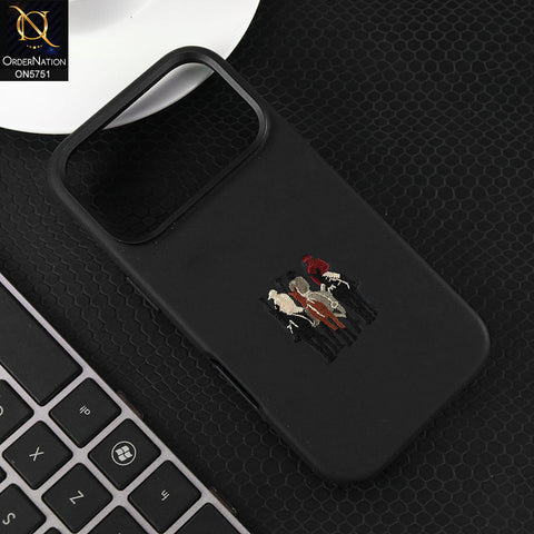 iPhone 17 Pro Cover - Black -New Premium  Leather Embroidery Case With Built-In Magsafe