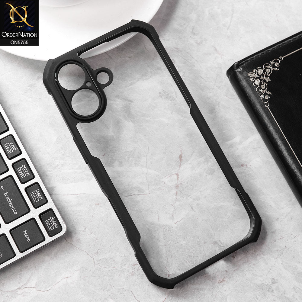 iPhone 17 Cover - Black - New Premium Design TPU Soft Bordered And Glass Case