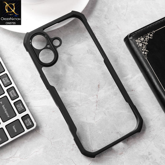 iPhone 17 Cover - Black - New Premium Design TPU Soft Bordered And Glass Case