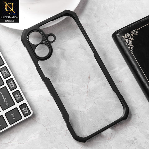 iPhone 17 Cover - Black - New Premium Design TPU Soft Bordered And Glass Case