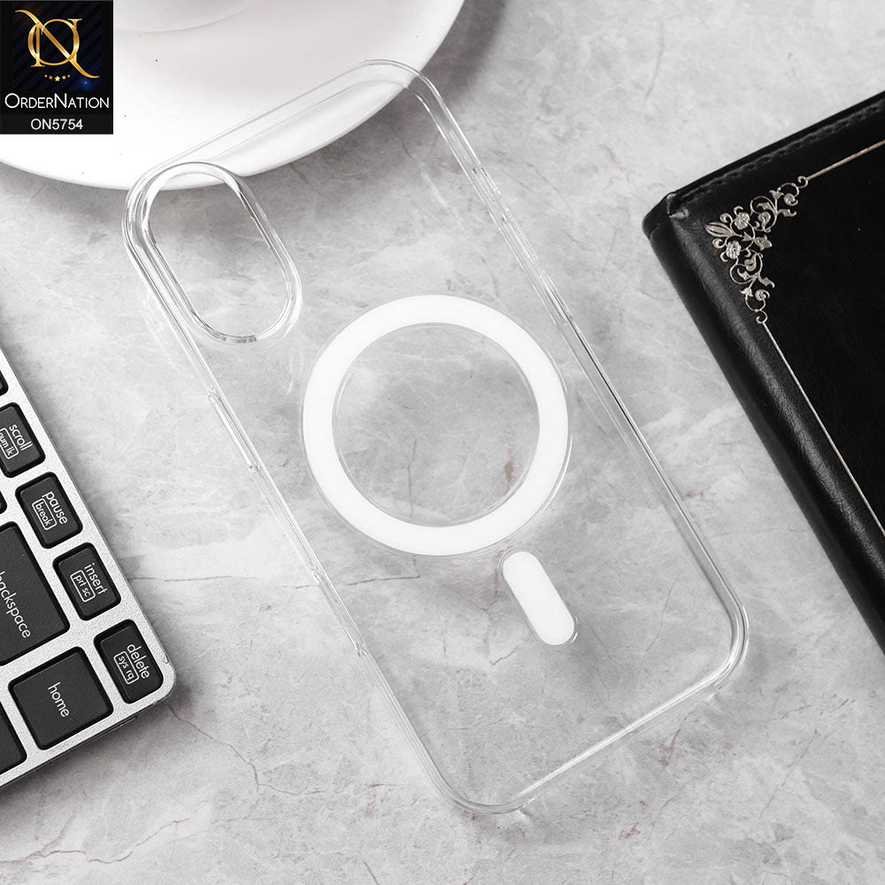 iPhone 17 Cover - Transparent - New Tpu Soft Bordered Clear Case With MagSafe