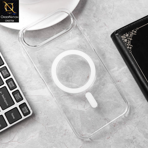 iPhone 17 Air Cover - Transparent - New Tpu Soft Bordered Clear Case With MagSafe