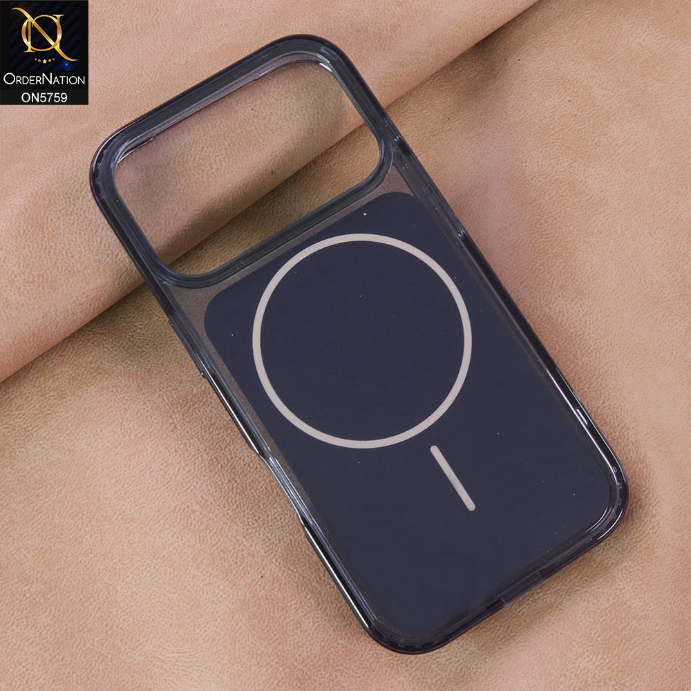 iPhone 17 Pro Cover - Blue - New Youksh Premium High Quality TPU Soft Bordered Case With MagSafe