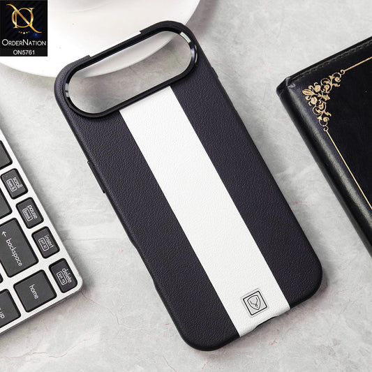 iPhone 17 Air Cover - Black - Brand New Youksh Premium Leather Textured Liner Design Case With Metal Camera Ring