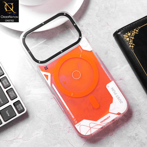 iPhone 17 Pro Cover - Orange - New Young Kit Premium Matte Liquid Glitter Tpu Case With MagSafe