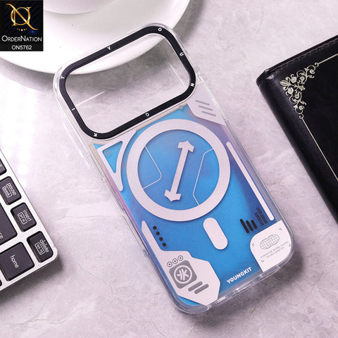 iPhone 17 Pro Max Cover - Blue - New Young Kit Premium Matte Liquid Glitter Tpu Case With MagSafe