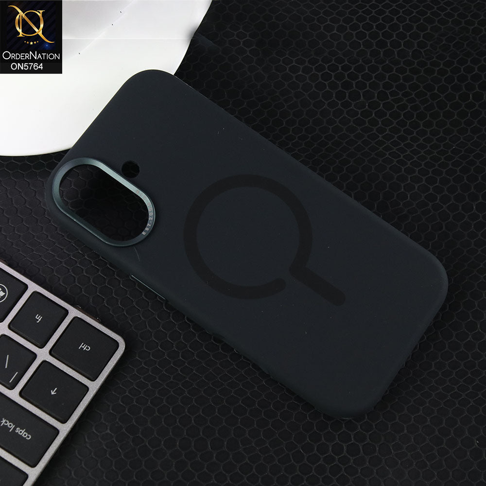 iPhone 17 Cover - Black -New Youksh Premium Carbon Fivber Texture Case With Metal Camera Ring