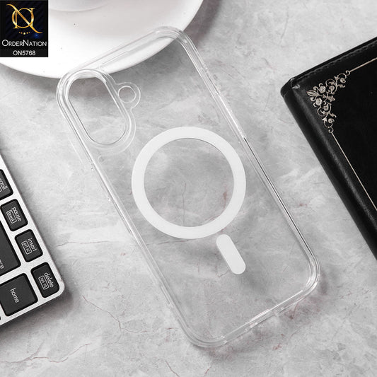 iPhone 17 Cover - White - New Tpu Soft Bordered Case With MagSafe Design