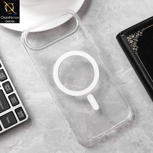 iPhone 17 Air Cover - White - New Tpu Soft Bordered Case With MagSafe Design