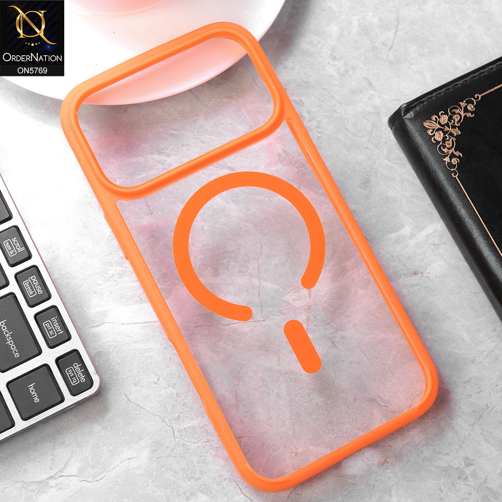 iPhone 17 Pro Cover - Orange - New Tpu Soft Bordered Case With MagSafe Design