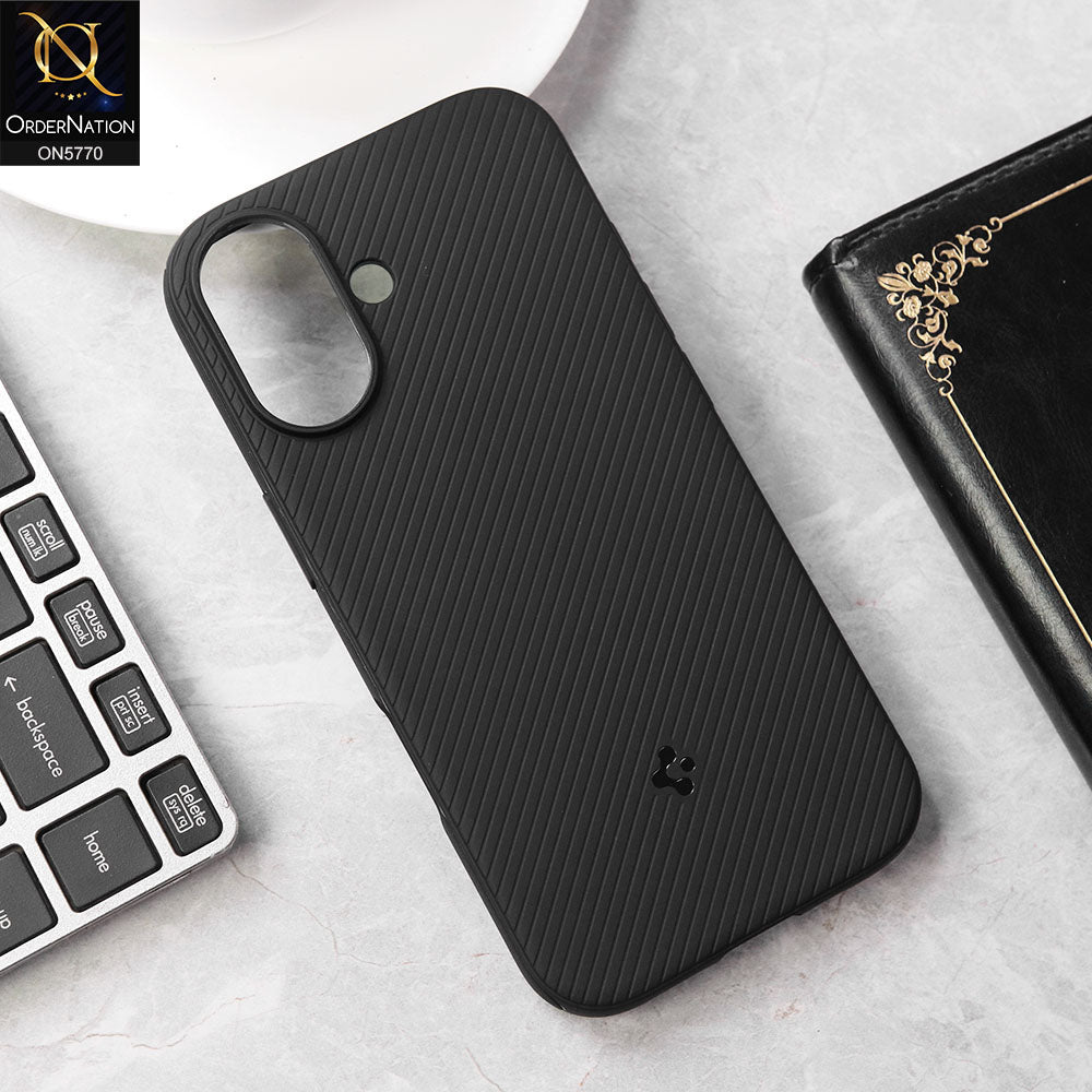 iPhone 17 Cover - Black - New Premium Quality Matte Leather Textured Case With Built-In MagSafe