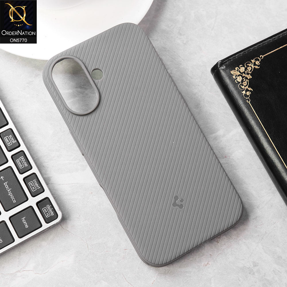 iPhone 17 Cover - Gray - New Premium Quality Matte Leather Textured Case With Built-In MagSafe