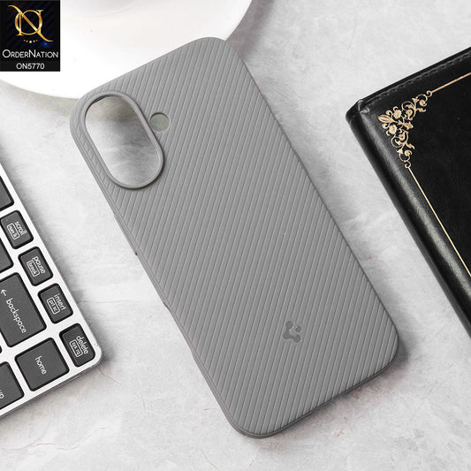 iPhone 17 Cover - Gray - New Premium Quality Matte Leather Textured Case With Built-In MagSafe