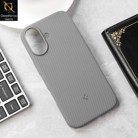 iPhone 17 Cover - Gray - New Premium Quality Matte Leather Textured Case With Built-In MagSafe