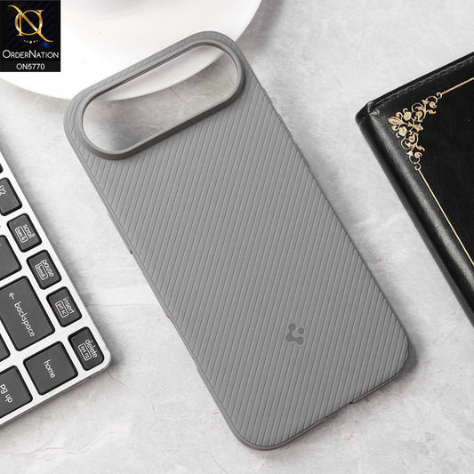 iPhone 17 Air Cover - Gray - New Premium Quality Matte Leather Textured Case With Built-In MagSafe