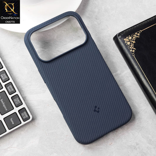 iPhone 17 Pro Cover - Blue - New Premium Quality Matte Leather Textured Case With Built-In MagSafe