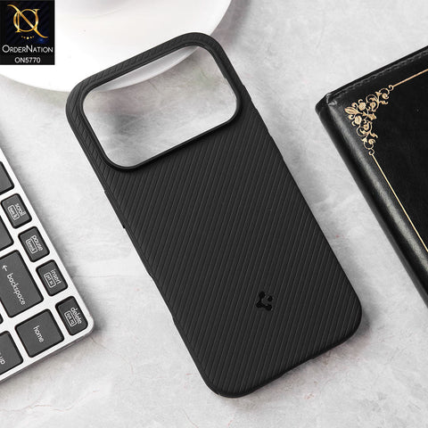 iPhone 17 Pro Max Cover - Black - New Premium Quality Matte Leather Textured Case With Built-In MagSafe