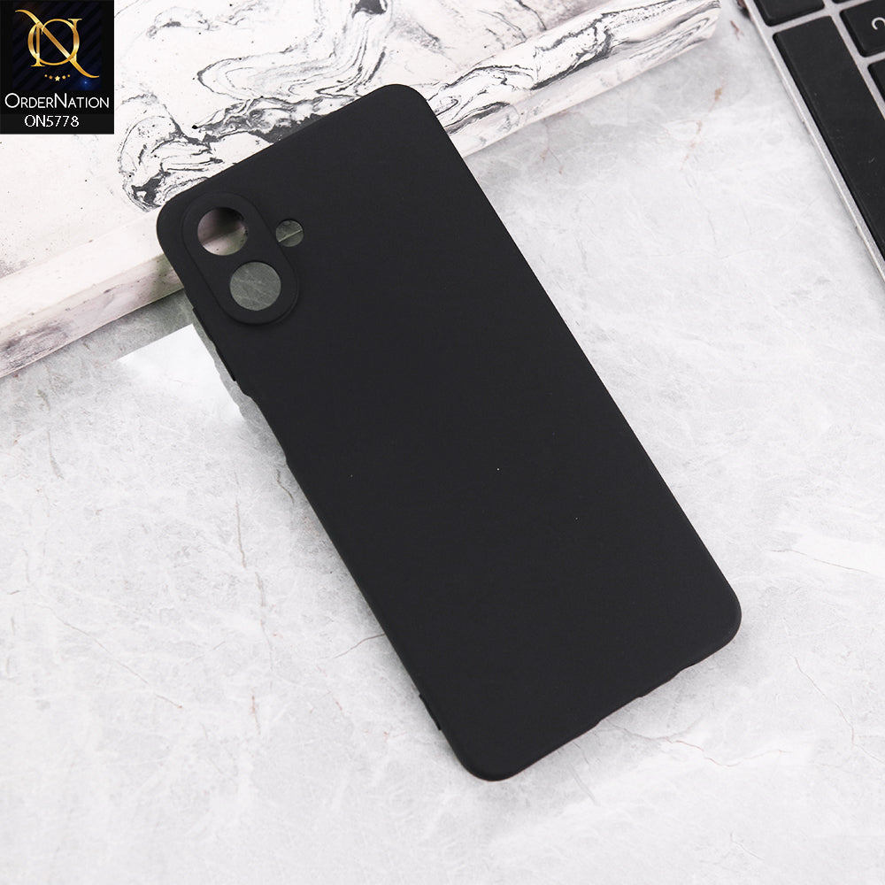 Samsung Galaxy M07 Cover -Matt Black - New Premium Quality Soft Bordered  Clear Case