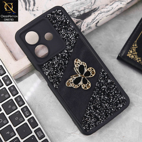 Oppo A3 4G Cover - Black -  New Luxurious 3D Bling RhineStone Gliter Case