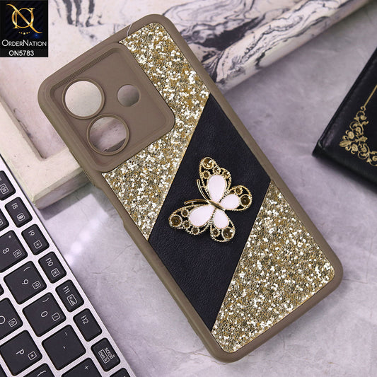 Oppo A40 Cover - Brown -  New Luxurious 3D Bling RhineStone Gliter Case