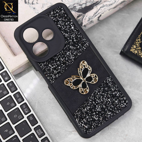 Oppo A5 Pro 5G Cover - Black -  New Luxurious 3D Bling RhineStone Gliter Case